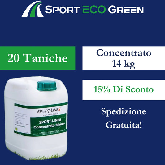 20 Taniche Vernice CONCENTRATO per Campi Sportivi - Sport ECO Green